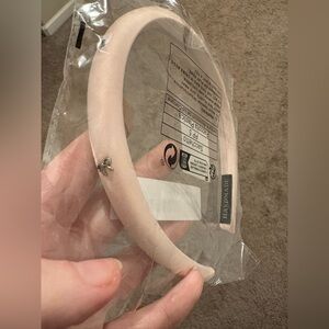 River Island Pale Pink Padded Headband with Bow Charm